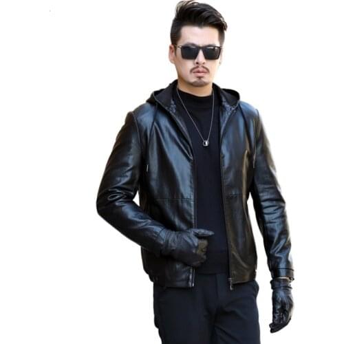 2020 NEW Fashion Men Leather Jackets Coat Autumn Winter Casual Male Hooded Warm PU Jackets Coats Mens Jacket Overcoat