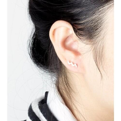 Wholesale 10piece Gold Color Charm Textured Wavy Earring Fashion Jewelry Stainless Steel Best Friend Gifts Geometry Tiny Earring