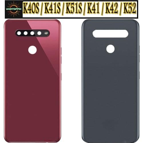 Original For lg k51s k41s k40s Battery Cover Case Rear Door Housing Replace For lg k41 k42 k52 Back battery cover back glass