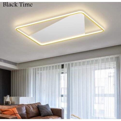 Simplicity LED Ceiling Lights Home Black&Gold Ceiling Lamps for Living Room Bedroom Dining Room Kitchen Indoor Lighting Fixtures