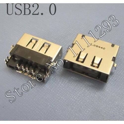 10pcs/lot 2.0 USB Jack Socket Connector for Lenovo G460 G465 Z460 Z465 G565 Z565 etc Laptop USB2.0 Ports