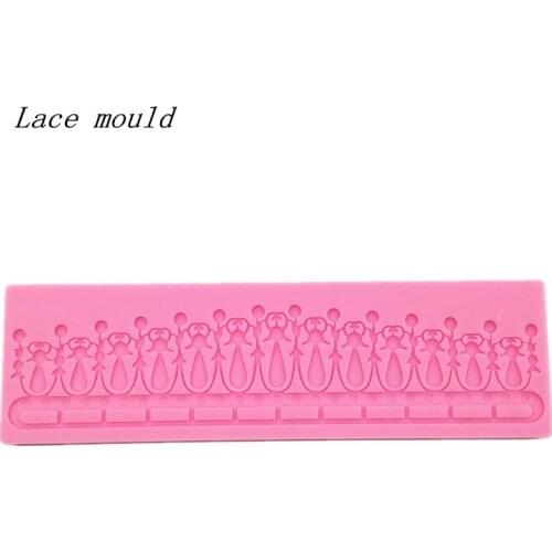 Wholesale Silicone mold Crown shape Sugar lace mat decoration for cake sugar lace mold Fondant cake mold
