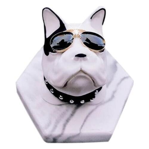 Creative Car Ornaments Gypsum French Bulldog Car Perfume Auto Interior Deco Aromatherapy Products Living Room Bedroom Supplies