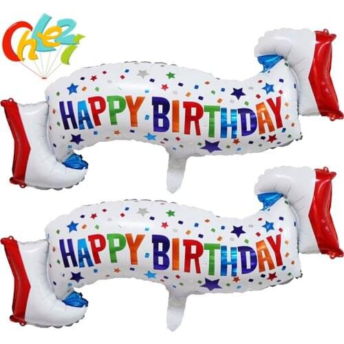 1pcs Birthday banner balloon baby shower Happy birthday party decoration atmosphere balloon children Kids toys 96cm*50cm