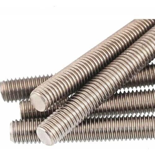 Titanium Bolt M3M4M5M6M8M10M12M14M16 500mm Metric Full Threaded Bar Studding Rod Not Polished Grade 2 Titanium Screw