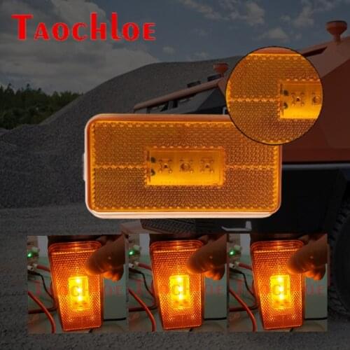 10Pcs 24V LED Side Marker Lights For SCANIA Truck Trailer Amber Clearance Indicator Lamps Car Accessories