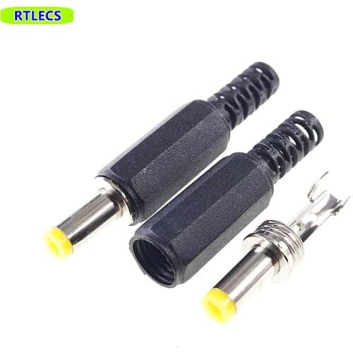 10 pcs DIY 4.8 mm x 1.7 mm DC Power Plug Female wire cable solder Connector Adapter barrel length 11.2 mm