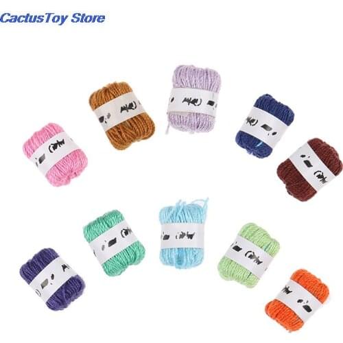 10pcs/set 1:12 Dollhouse Miniature Yarn Balls Decor Accessory Ornaments Toys