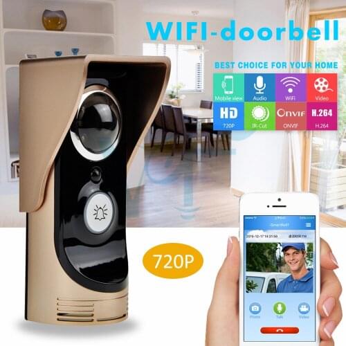 2pcs/lot Free Shipping 720P Home Wireless WiFi Remote Placa De Video Camera Doorphone Monitor House 2 Way Audio Doorbell VF-DB01