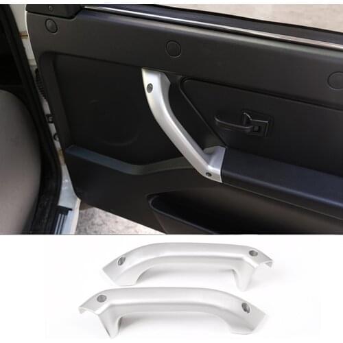 2 Pcs for LADA NIVA Car Interior Door Handle Trim Aluminum alloy Silver Replacement Parts Car Interior Accessories