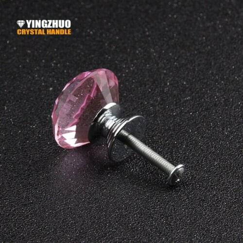 5pcs 30mm Crystal Door Knobs And Handles Cabinet Pull Glass Knob Mini Drawer Handle Kitchen Furniture Pulls Yz-1001