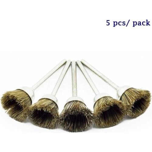 5 pcs/ pack) Abrasive Brush Horse Hair Brush For Dremel Tools Abrasive Polishing Brush Wheel Tools Cup Style Brush