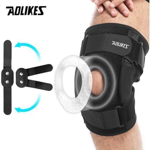 AOLIKES Open Patella Kneepad Breathable Knee Support Brace Side Aluminium Alloy Stabilizer for Basketball Joint Fixed Kneepad