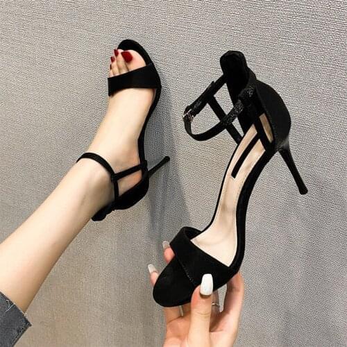 Nude Sandals Female Spring and Summer Fairy Style 2021 New Simple and Versatile Stiletto Fashion Girl High-heeled Sandals