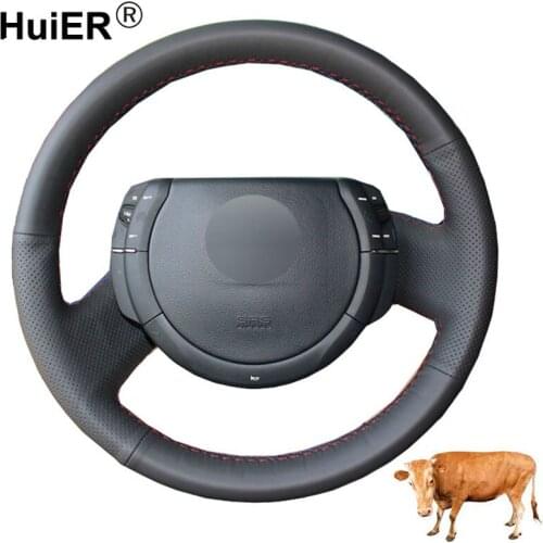 Hand Sewing Car Steering Wheel Cover Volant Top Cow Leather Funda Volante For Citroen Triumph C4 2005 2006 2007 2008 2009 2010
