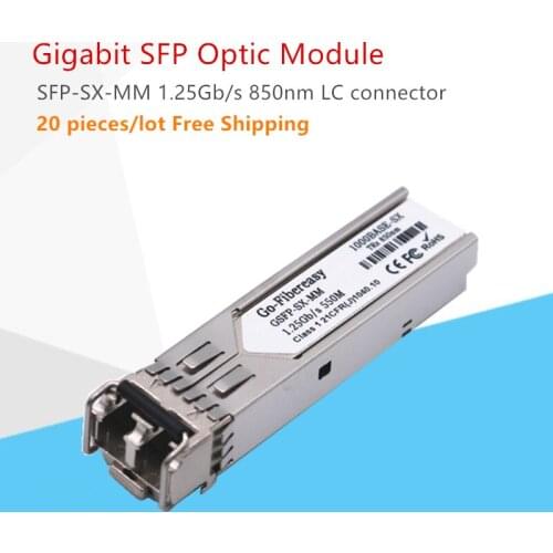 Gigabit SFP Module 1000Base-SX, MMF, 850nm 550m. 1.25G SFP SX for GLC-SX-MMD/GLC-SX-MM Fiber Optic Transceiver Module