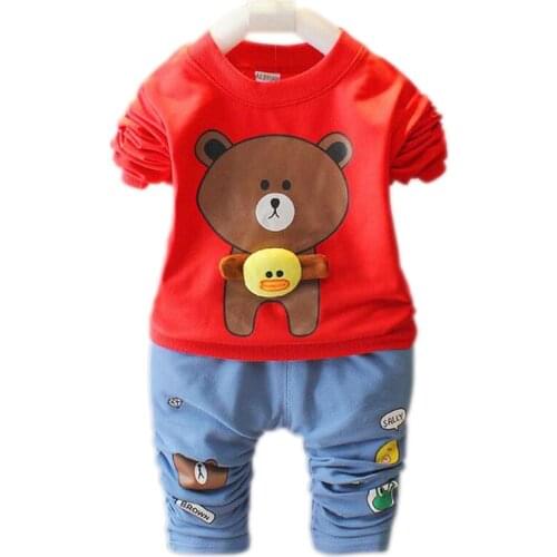 Baby Boy Clothes sets 2017 Autumn children Clothing Sets Cartoon Printing Sweatshirts+Casual Pants 2Pcs for Baby girls Clothes