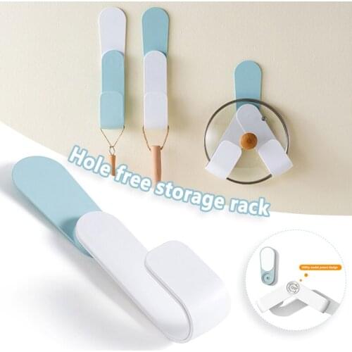 Kitchen Accessories Pot Lid Holder Wall Mount Pot Lid Organizers Racks Plastic Pot Lid Storage Racks Holders For Kitchen