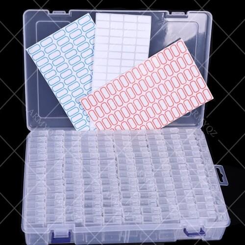 Square Diamond Painting Case 28/124/147 Slots Plastic Storage Box Tool Accessories for Diamond Painting Embroidery Sale