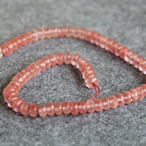 Min Order1) 6mm Fashion Pink Watermelon Tourmaline Beads Stone 15inch Loose Bead Fitting Female Jewelry Making Design Wholesale