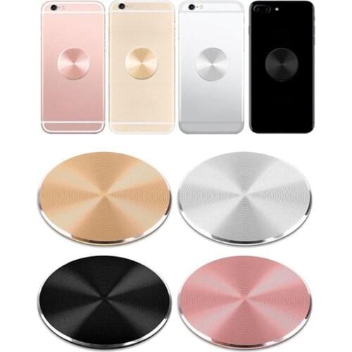 Fashion metal plate disc accessories for car navigation car phone holder magnetic base frosted stainless steel magnet plate