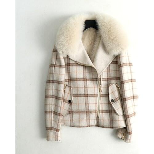 2020 autumn and winter new detachable fox fur liner pie to overcome short fashion double-sided cashmere fur jacket women