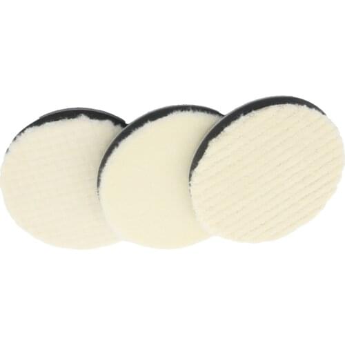 New 3Pcs Car Wool Polishing Pad Portable Car Wool Polishing Wheel Suitable For Polishing Machine Shower Glass Furniture