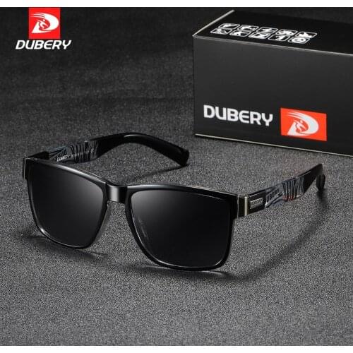 DUBERY Brand Design Polarized Sunglasses Men Driver Shades Male Vintage Sun Glasses For Men Spuare Mirror Summer UV400 Oculos