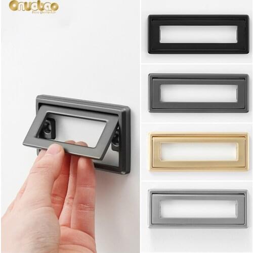 Drawer free perforated flat handle furniture bedside cabinet concealed buckle handle tatami invisible surface mounted handle