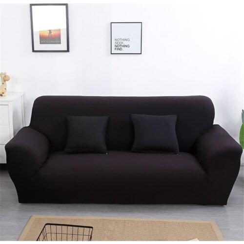 Solid Color Elastic Sofa Cover Spandex Modern Polyester Corner Sofa Couch Slipcover Chair Protector Living Room 1/2/3/4 Seater