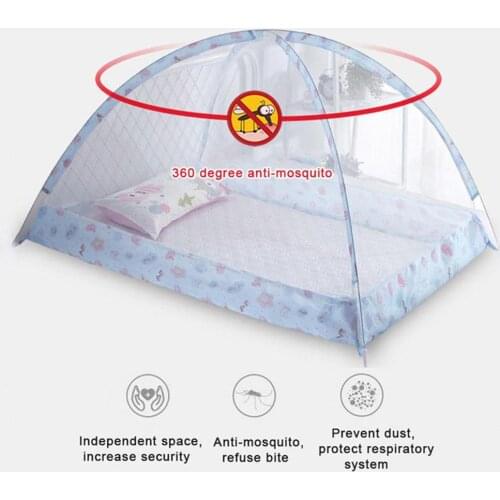 Portable foldable multifunctionb Mosquito nets for infants baby Crib Netting Baby bed mosquito nets Metal Frame Dense Mesh