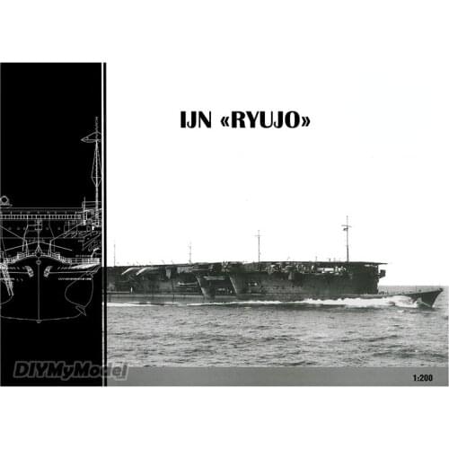 DIYMyModeI Aircraft carrier ryujo 1:200 DIY Handcraft Paper Model Kit Handmade Toy Puzzles Gift Movie prop