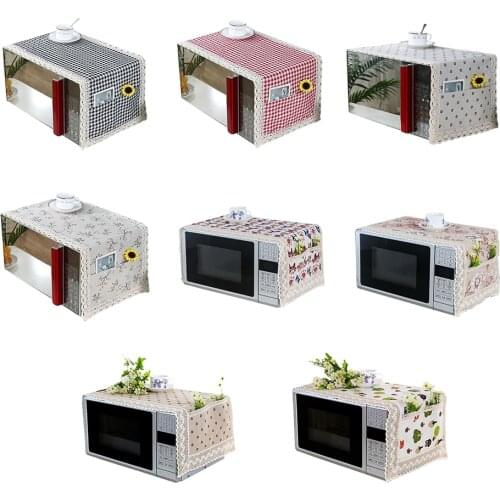 Modern Simple Microwave Oven Cover Dustproof Cotton Machine Protect Decorative Kitchen Appliance Cover 39.3x13.7inches