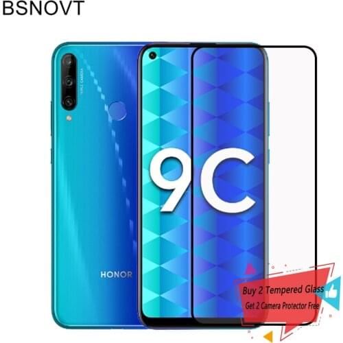 2PCS Glass For Honor 9C Phone Screen Protector Full Cover Tempered Glass For Honor 9S 9A 9C 9X Glass Huawei Y5p Y6p Y7p Y8p Y8S