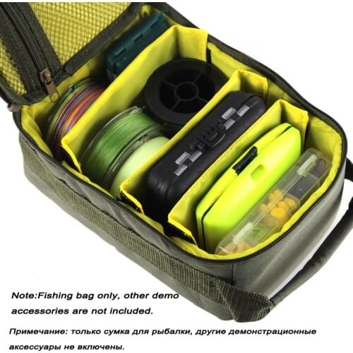 Fishing Reel Bag Oxford Fishing Tackle Bag Portable Fishing Reel & Gear Storage Case for Spinning Baitcasting Fly Reels A507