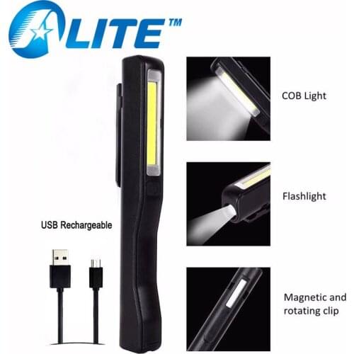 TMWT Mini cob led pen work light usb rechargeable pen flashlight torch lamp lantern with magnet