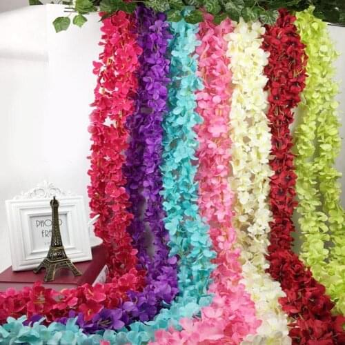 Christmas/Halloween Decoration Natural Dried Flowers Artificial Hanging Garland Plant Floral Vine Wedding Party Home Decor