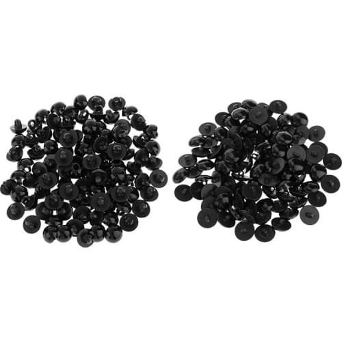 100 Pieces x Button Eye of Doll toy teddy bear Buttons Mushroom Eyes of Doll Buttons for Sewing and Clothing DIY 10-26mm Black
