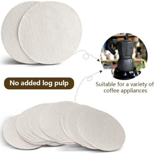 200PCS Coffee Filter Paper Round 56mm 60mm 68mm For Espresso Coffee Maker V60 Dripper Coffee Filters Tools Moka Pot Paper Filter