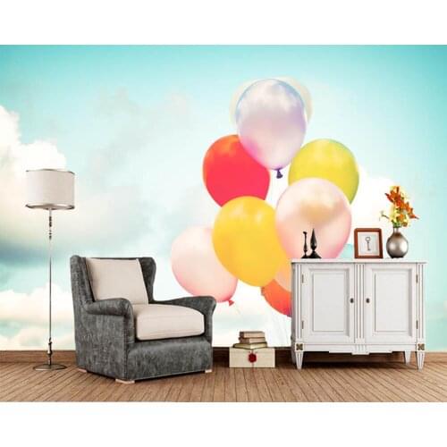 Papel de parede Closeup Toy balloon photo 3d wallpaper,living room TV sofa background kids'room wall papers home decor murals