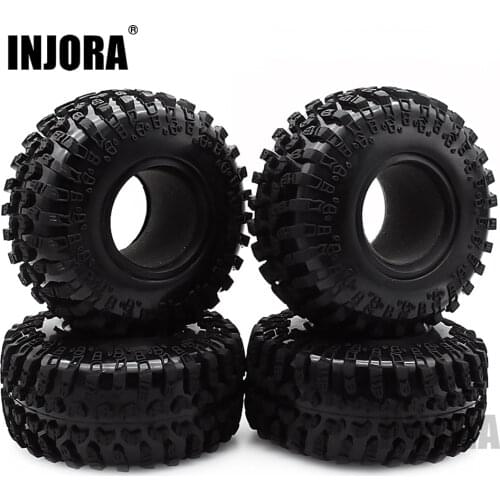 4PCS 2.2 Rubber Tyre Wheel Tires for 1:10 RC Rock Crawler Axial SCX10 RR10 Wraith 90056 90045 90031 90020 YETI