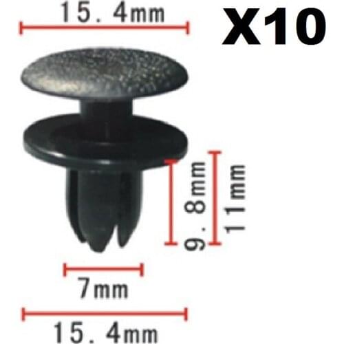 A84 - DOOR MOULDING TRIM STRIP CLIPS RUBSTRIP X10 Plastic Clips