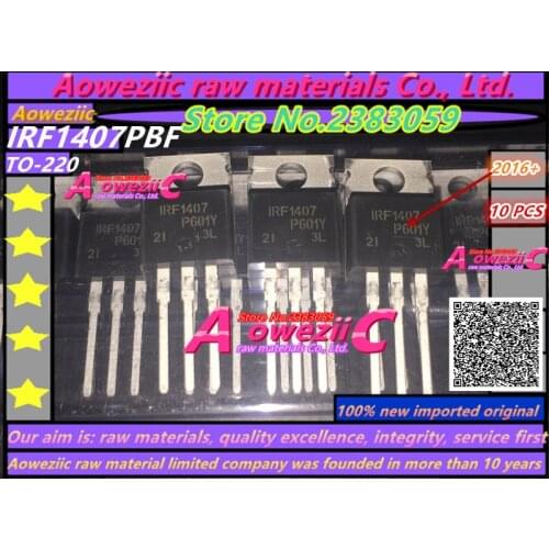 Aoweziic 2016+ 100% new imported original IRF1407 IRF1407PBF TO220 FET 130A 75V