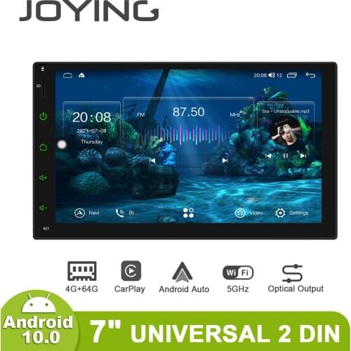 JOYING 7" Autoradio 2Din Android 10 Car Radio Stereo Head Unit Audio 4G Apple Carplay For Universal Honda Nissan Car Multimedia