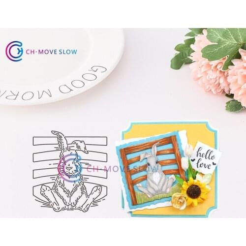 CH Notebook Bunny Notebook Metal Cutting Dies Embossing Scrapbooking Stencil Craft Cut Dies For DIY Card Crafts Handmade
