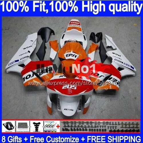 Injection For HONDA CBR600RR CBR 600RR 600F5 600CC 47MC.7 CBR600F5 CBR 600 CC CBR600 RR 2003 2004 F5 03 04 Repsol orange Fairing