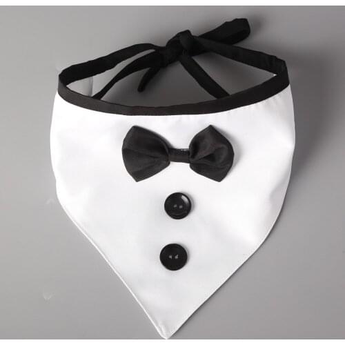 Pet Dog Cat Accessories Handsome Triangle Scarf Saliva Towel Wedding Matching Bow Tie With Rope Puppy Durable Pets Supplies