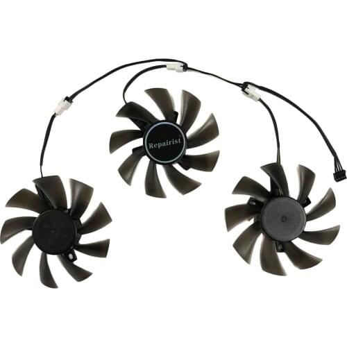 Repairist 3pcs/set GTX1060 GPU VGA cooler Video Cards fan For MSI GeForce GTX 1060 6G DUKE Graphics Card as replacement