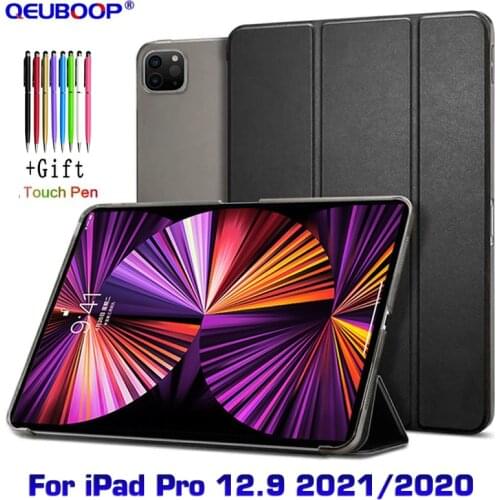 Magnetic Folding Case For 2021 iPad Pro 12.9 Flip Leather Case For Apple iPad 12.9 2020 stand Cover tablet smart Case Funda