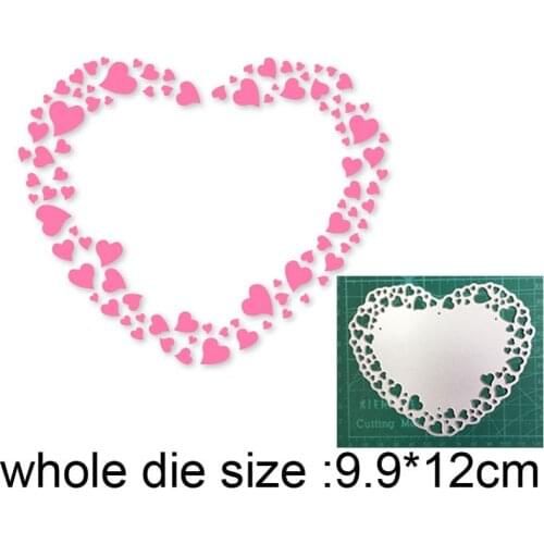 Hearts Frame Metal Cutting Dies Embossing Die Cut Decoration Scrapbooking dies Paper Craft Knife Mould Blade Punch Stencils dies